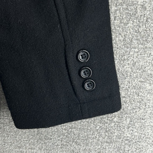 Levis Jacket Women Size Large Black Wool Blend Removable Collar Winter - Picture 5 of 12